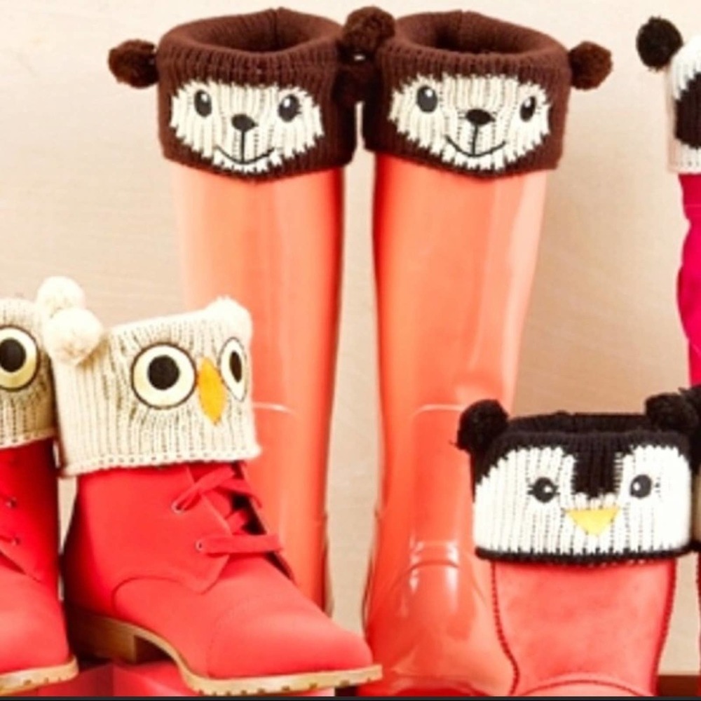 Bootie Cuties Knit Brown Bear Boot Cuffs
